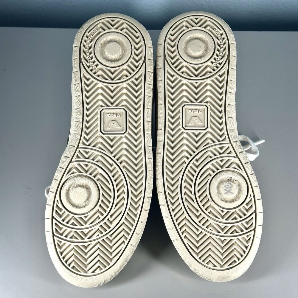 Veja Shoes V-10 Flannel Sneakers Snow Black White Women's Size US 7 EU 38 - Picture 11 of 14